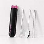 CouldNook Portable Cutlery Set - Spoon Fork Chopsticks and Tube Case