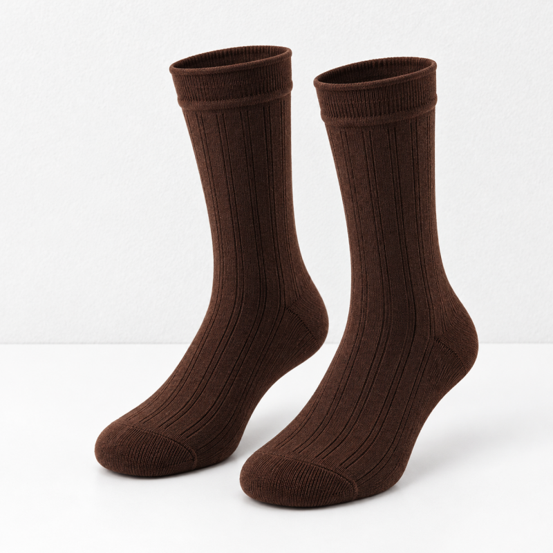 CouldNook Split-Toe Crew Socks - Double Cuff Contrast