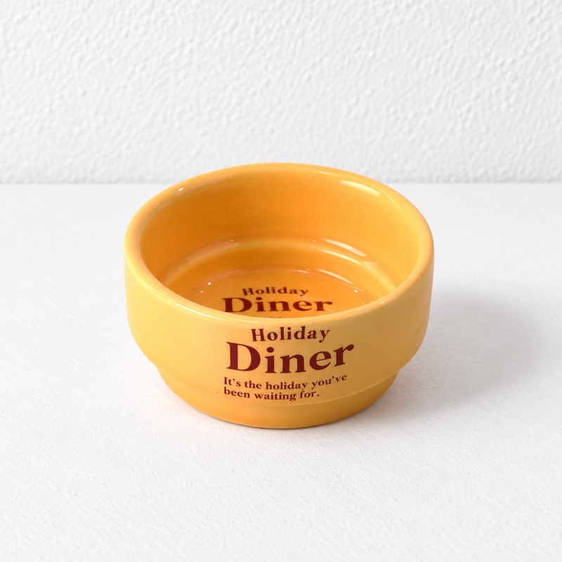 CouldNook Lettered Sauce Bowl - Round Diner Style