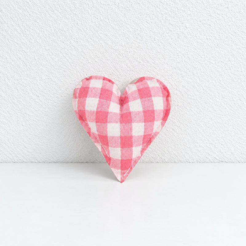 CouldNook Fabric Heart Decoration - Padded Shape And Patterned Textile Exterior