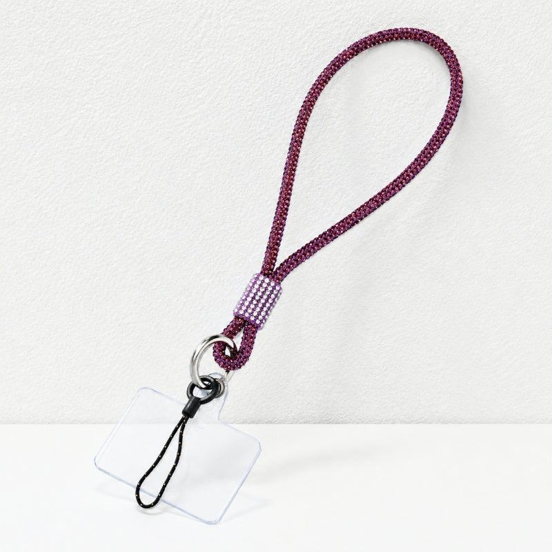 CouldNook Knotted Rhinestone Phone Wrist Strap - Clear Tether Tab