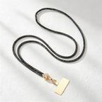 CouldNook Rhinestones Set Crossbody Phone Strap with Heart-Shaped Links