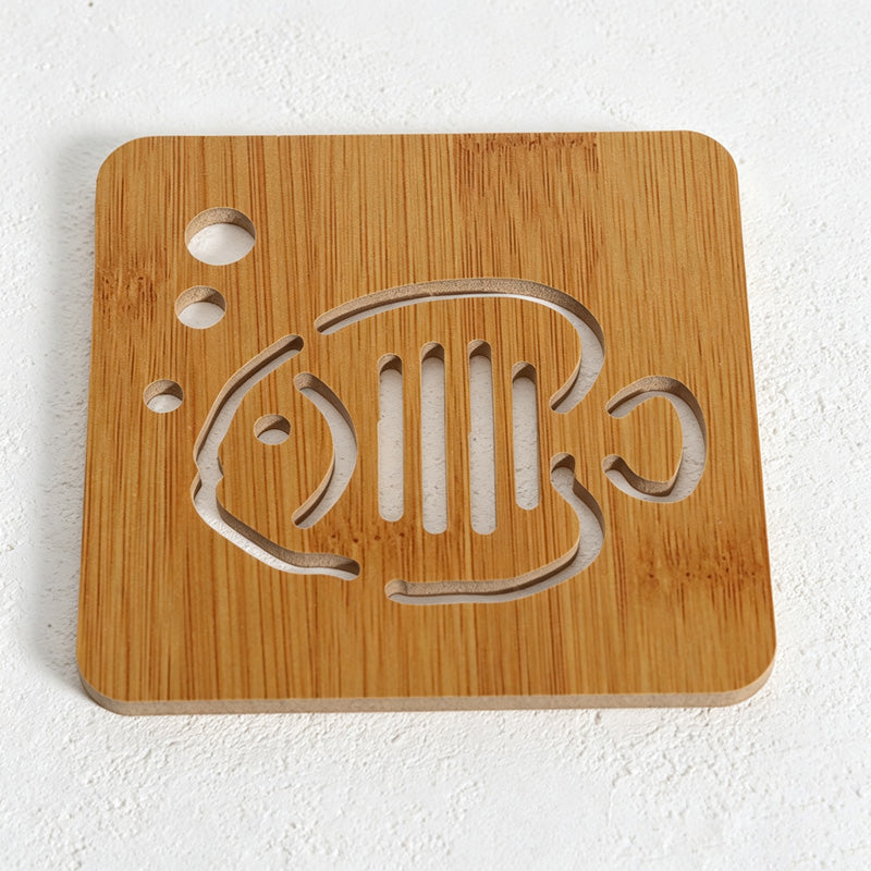 CouldNook Bamboo Openwork Trivet - Nine Decorative Shaped Designs