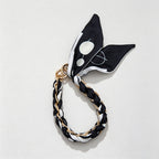 CouldNook Monochrome Scarf Phone Wrist Strap - Neutral Bow Loop