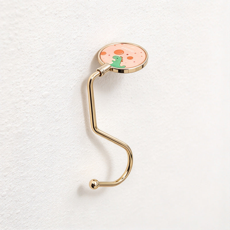 CouldNook Decorative Tabletop Bag Hook - Round Top and Curved Arm