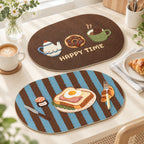 CouldNook Printed PVC Placemat - Patterned Oval and Rectangular Designs
