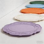 CouldNook Vintage Embossed Silicone Placemat - French Lace Heat Resistant Table Mat