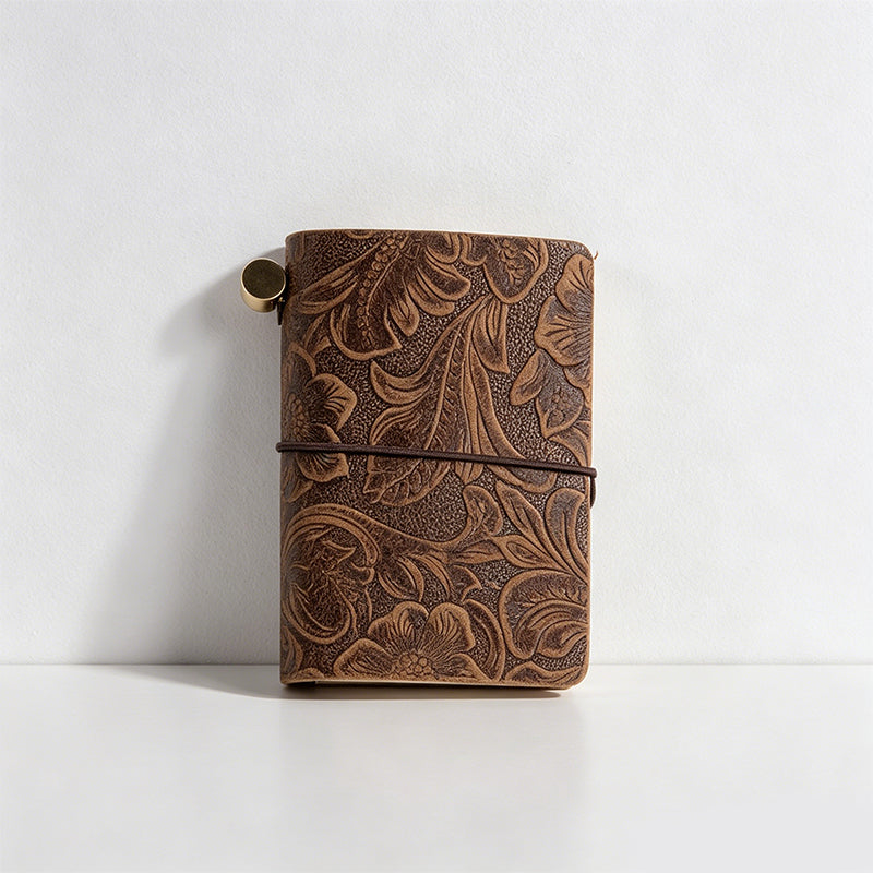 CouldNook Mini Vintage Embossed Carved - Leather Traveler’s Notebook
