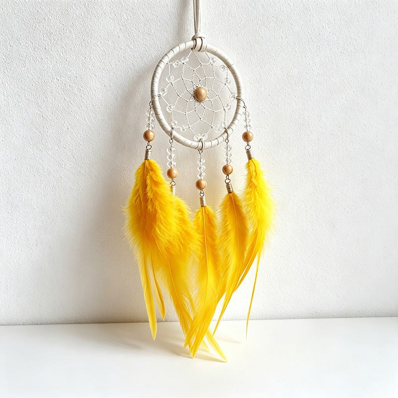 CouldNook Dreamcatcher-Mini Handmade Feather Dream Catcher Car Hanging Ornament