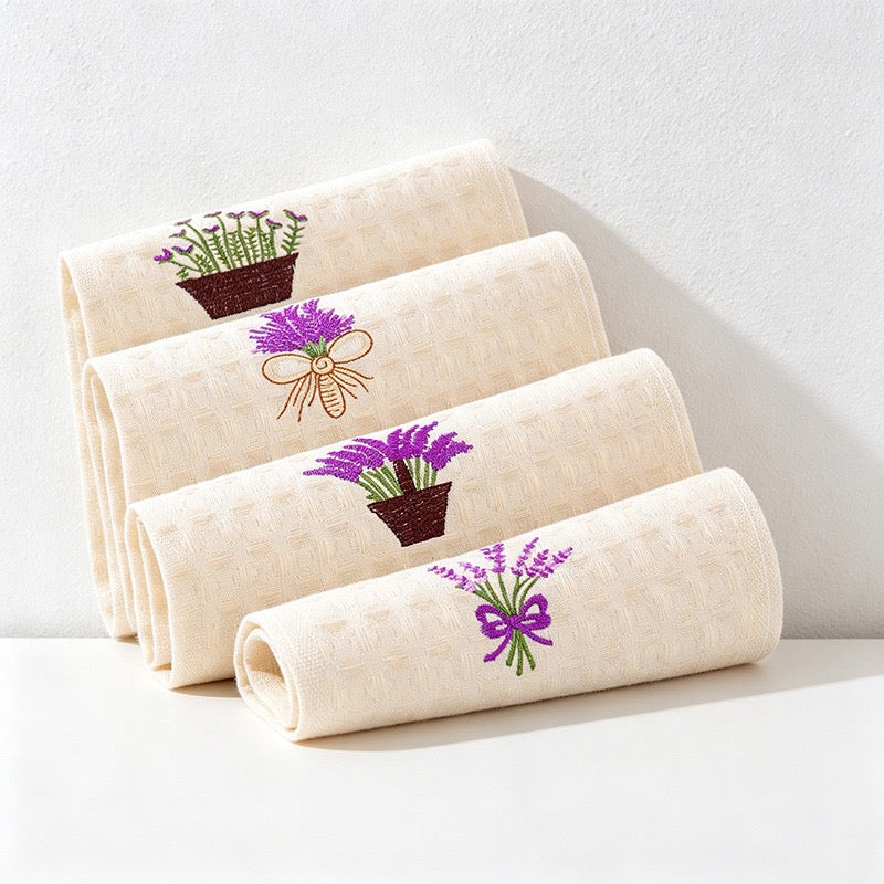 CouldNook Cotton Waffle Tea Towel - Rustic Cafe & Flora (Assorted Mix)