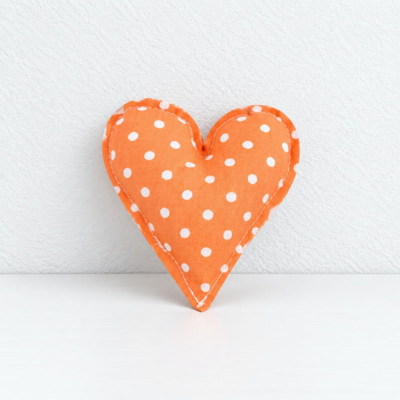CouldNook Fabric Heart Decoration - Padded Shape And Patterned Textile Exterior