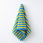 CouldNook Striped Cotton Towel - Bold Color Pairings And Terry Texture