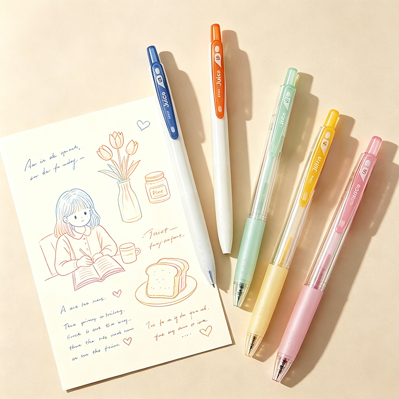 CloudNook Milk Color Gel Pen 0.5mm‑Cute Journal Stationery Pen