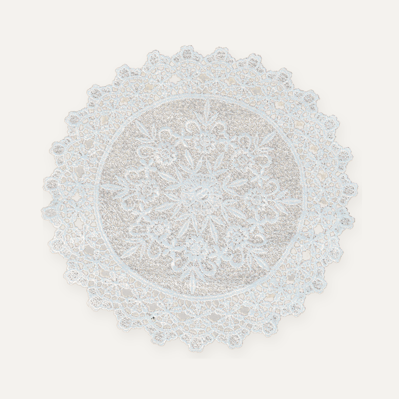CouldNook Round Embroidered Lace Placemat - Floral Design Size Range