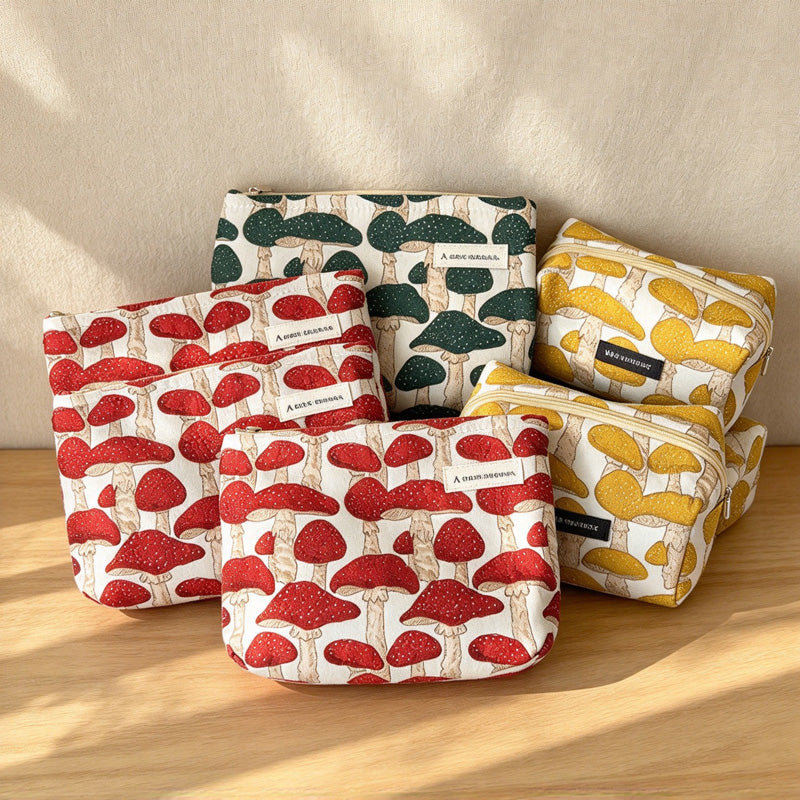 CouldNook Mushroom Storage Pouch - Textured Caps And Two Shapes