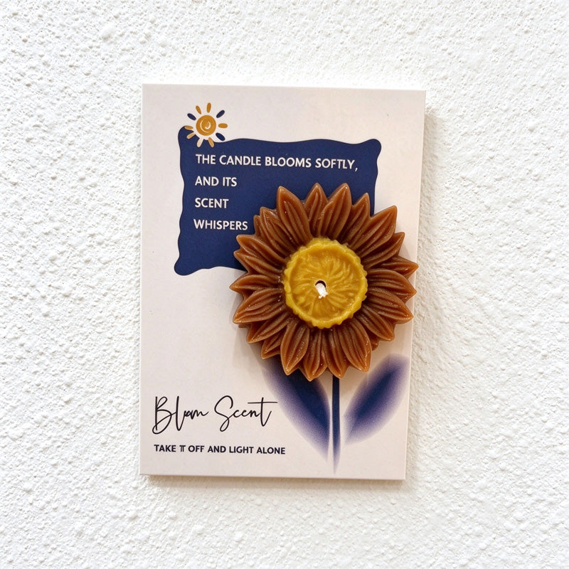 Flower Scented Candle Gift Cards with Raised Wax Blooms
