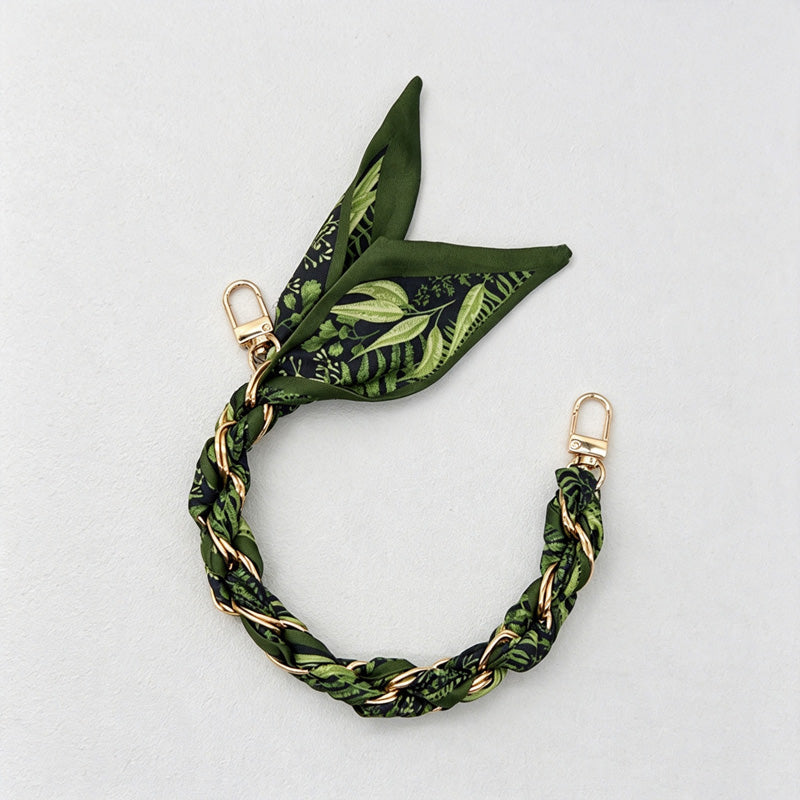 CloudNook Silk Scarf Phone Wrist Strap‑Braided Anti‑Lost Lanyard
