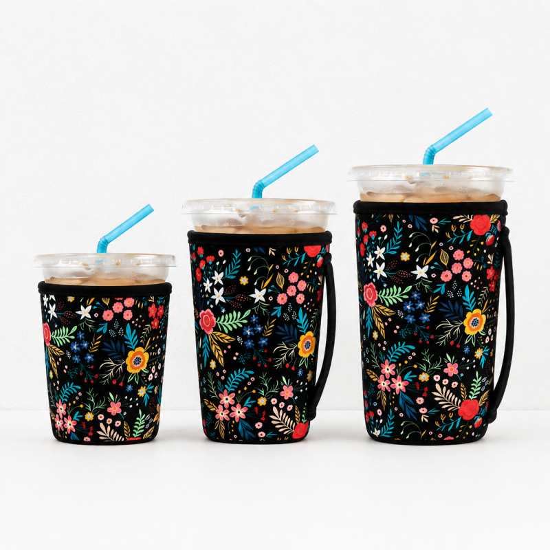 CouldNook Neoprene Cup Carrier - Patterned Body and Side Strap