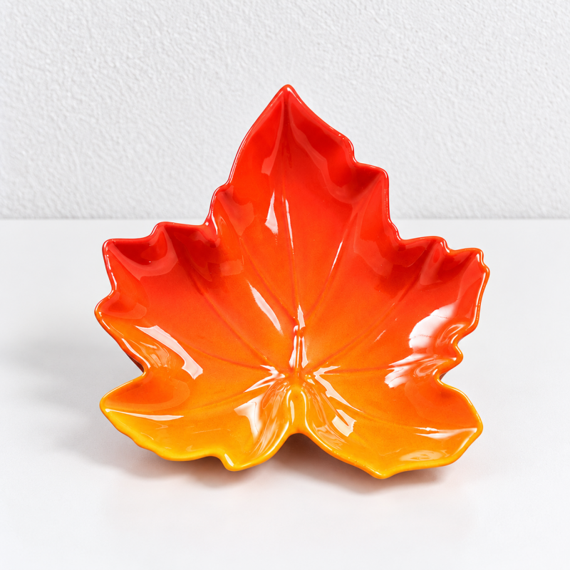 CouldNook Maple Leaf Jewelry Dish - Veined Glaze