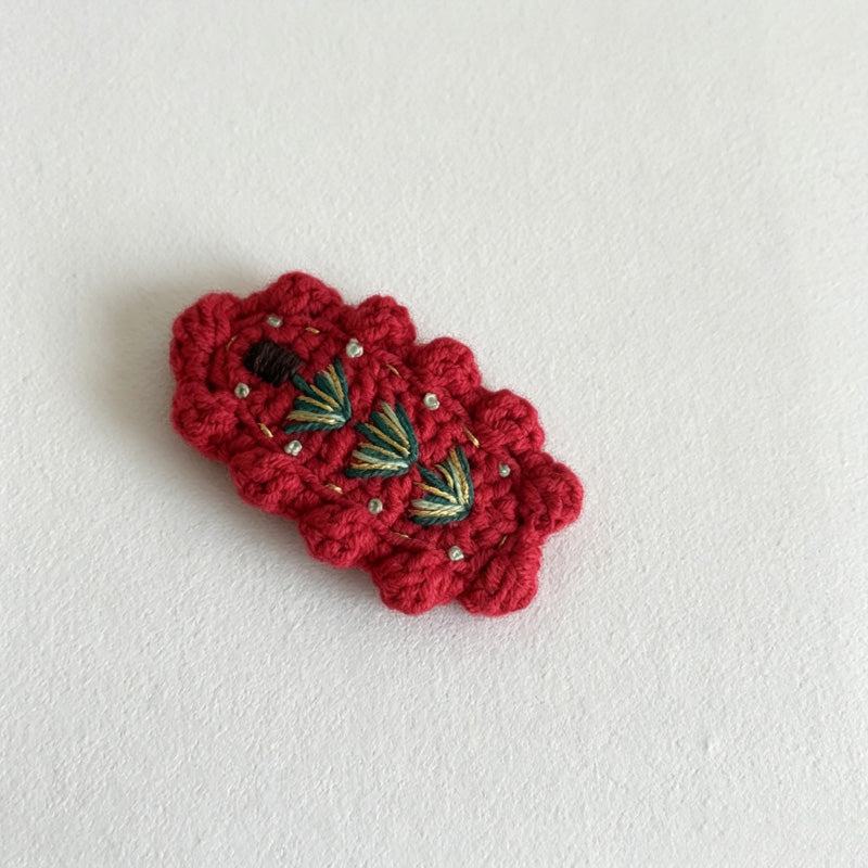 CouldNook Yarn Holiday Hair Clip - Assorted Seasonal Motifs
