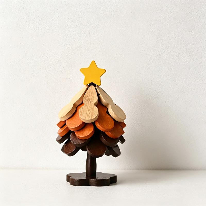 CouldNook Wooden Gourd Tree Trivet Set - Layered Display