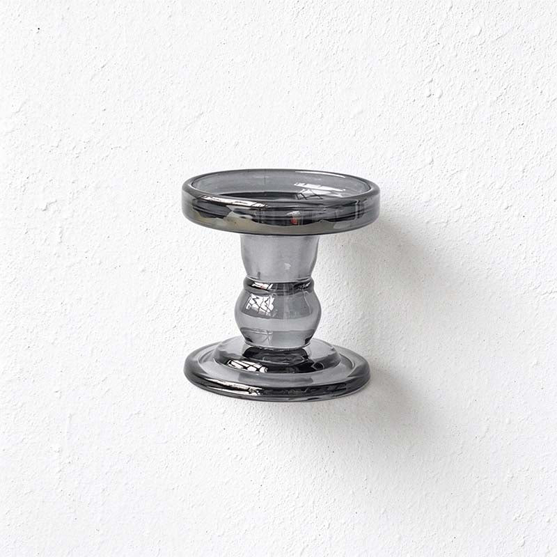 CouldNook Glass Pedestal Candle Holder - Tiered Stem And Separate Candle Options