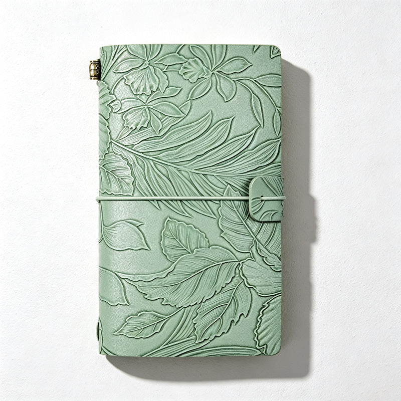CouldNook 3-in-1 Embossed Floral A6 Notebook‑Vintage Refillable Journal