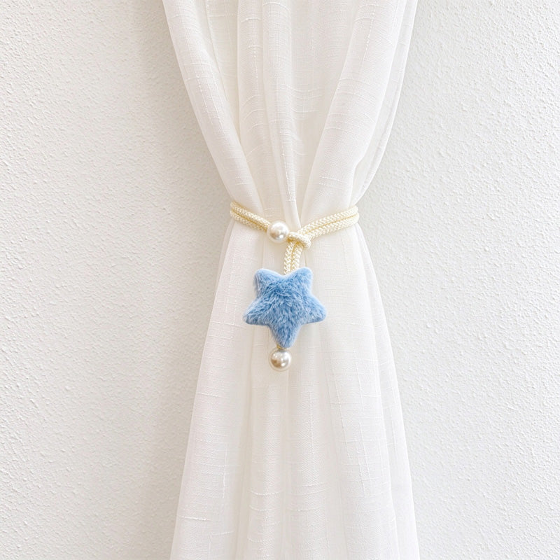 Star Curtain Tieback with Pearl-Like Bead Details