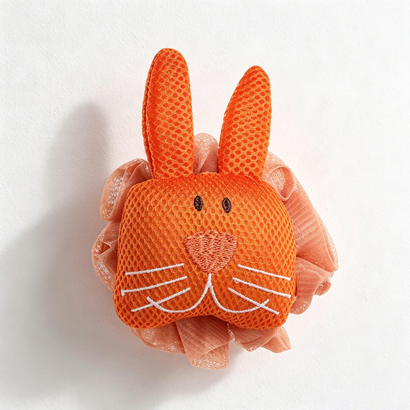 CloudNook Kids Bath Sponge-Soft Double-Sided Animal Mesh Design