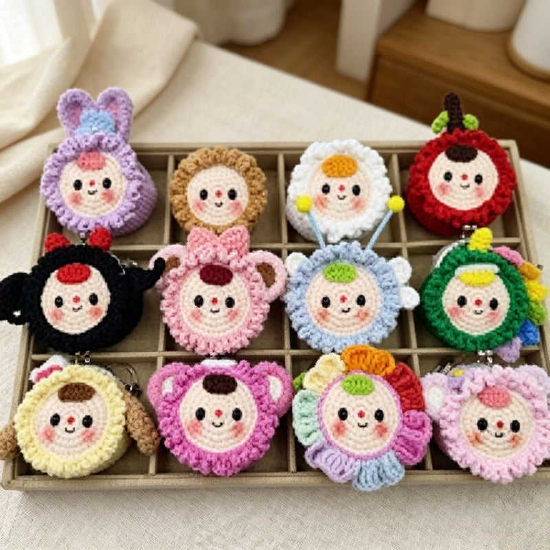 CouldNook Cotton Character Coin Purse - Twelve Rounded Designs