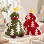 CouldNook Christmas Tree Cushion - Raised Patterns And Three Color Choices