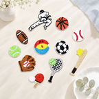 CouldNook Sports Embroidered Patch - Ball and Game Motif Options