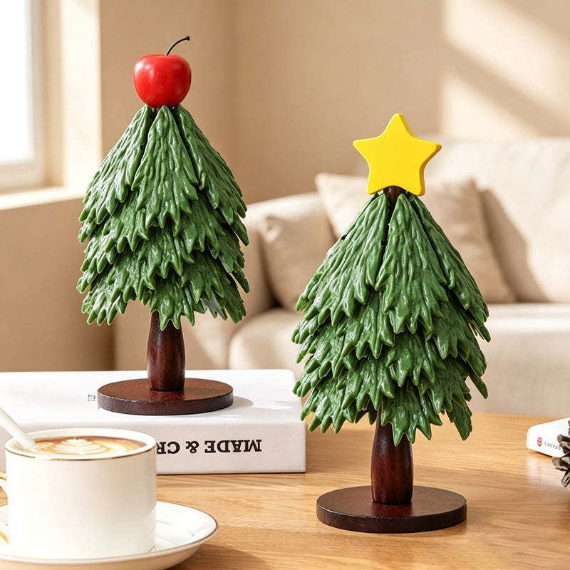 CouldNook Evergreen Tree Trivet Set - Layered Leaf Sections