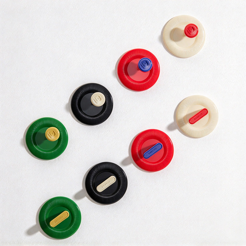CouldNook Round Adhesive Hook Set - Ridged Backplates and Contrasting Centers