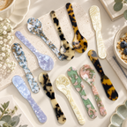 CouldNook Acetate Dessert Utensil - Marbled Spoon and Knife Options