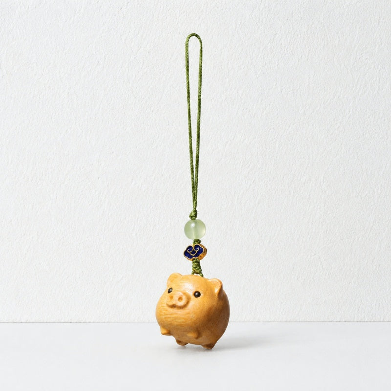 CouldNook Wood-Look Zodiac Phone Charm - Loop Cord Attachment