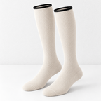 CouldNook Ribbed Calf Socks - Contrast Top Trim