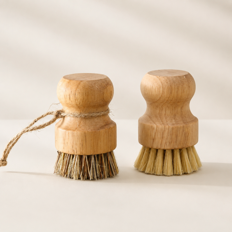 CouldNook Wooden Dish Brush Collection - Short and Long Handle Options