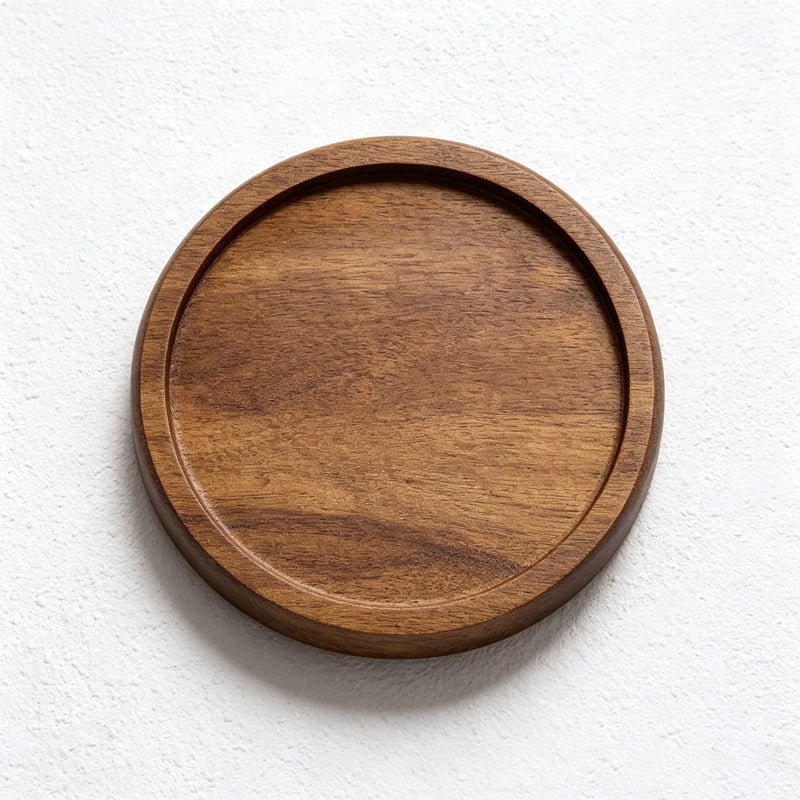 CouldNook Wooden Coaster Holder Set - Six Round Pieces