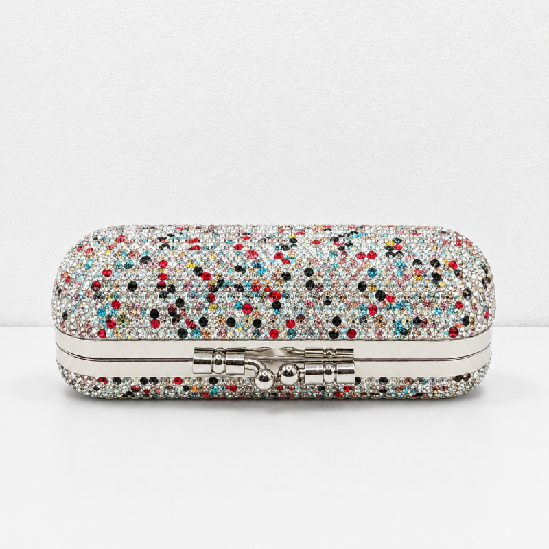 CouldNook Rhinestone Lipstick Case - Crystal Mirror Box