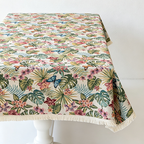 CouldNook  Linen Blend Jacquard Cloth Tablecloth - Warm Dining Accent