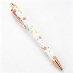 CouldNook Floral Ballpoint Pen - Wrapped Barrel and Metallic-Tone Clip Details