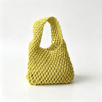 CloudNook Cotton Rope Woven Handbag‑Mesh Tote Bag