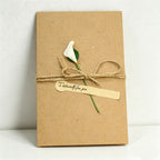 Vintage Kraft Paper DIY Dried Flower Greeting Cards, Assorted Floral Designs for All Occasions