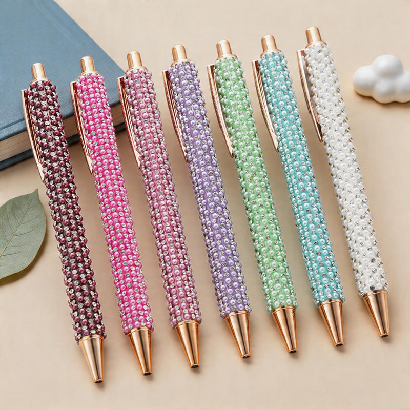 CouldNook Bling Rhinestone Ballpoint Pen - Sparkly Retractable Metal Pen (1.0mm)
