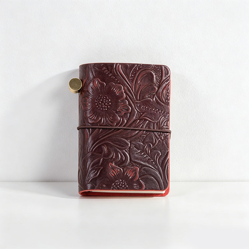 CouldNook Mini Vintage Embossed Carved - Leather Traveler’s Notebook