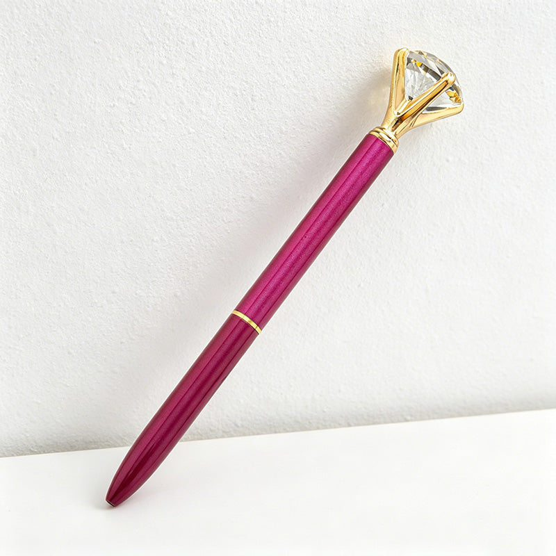 CouldNook Pen-Large Diamond Top Twist Retractable Metal Ballpoint Pen Custom Logo Gift Pen for Office Advertising School