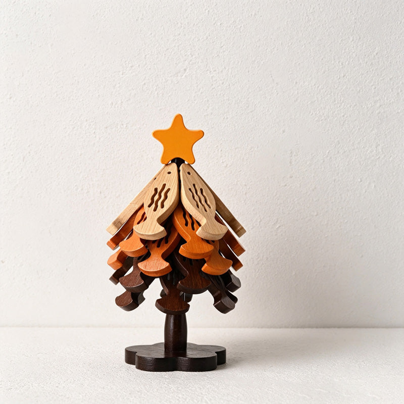 CouldNook Layered Wooden Tree Trivet Set - Three Display Sizes