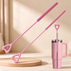 CouldNook Heart Straw Cleaning Brush - Twisted Shaft And Silicone Bristles