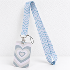 Heart Badge Holder - Patterned Frame and Matching Lanyard